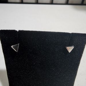 14k plated white gold earrings